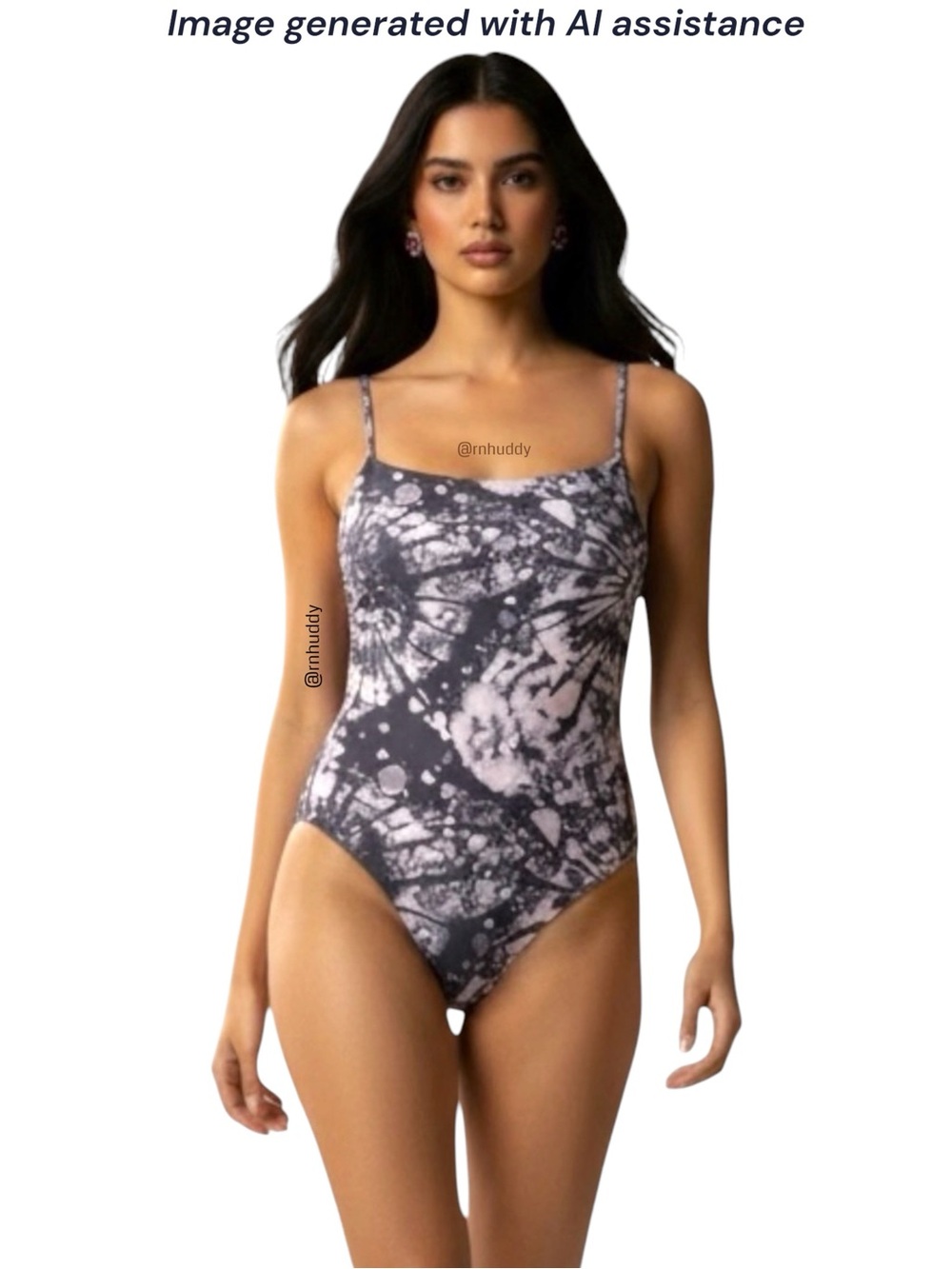 MAI L Deluxe Mod blush tie-dye dual bodysuit swimsuit